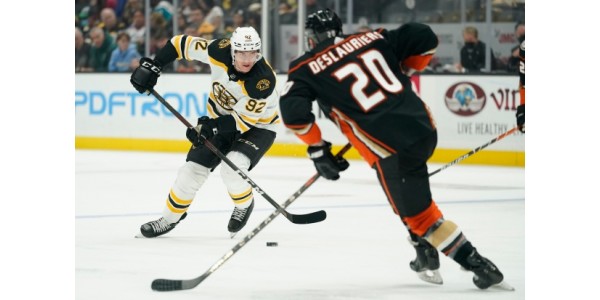 Die Boston Bruins verloren 22 Sekunden vor Schluss gegen Anaheim Ducks